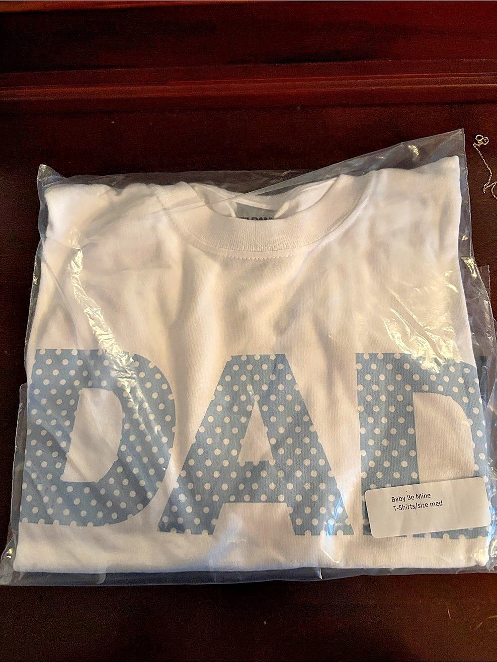 Baby Be Mine Dad T-Shirt Graphic Short Sleeve Tee White & Gray